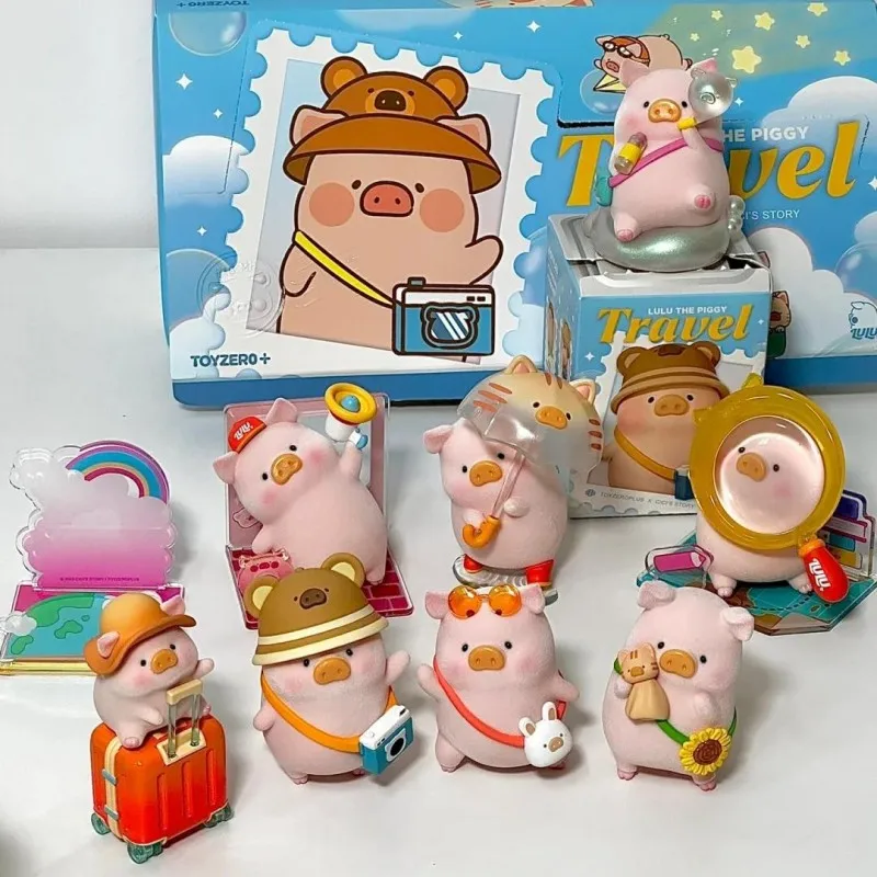 LULU The Piggy Travel Series Blind Box Mystery Box Lulu Pig Action Figure Random Dolls Collectible Toy Surprise Bag Decor Gifts