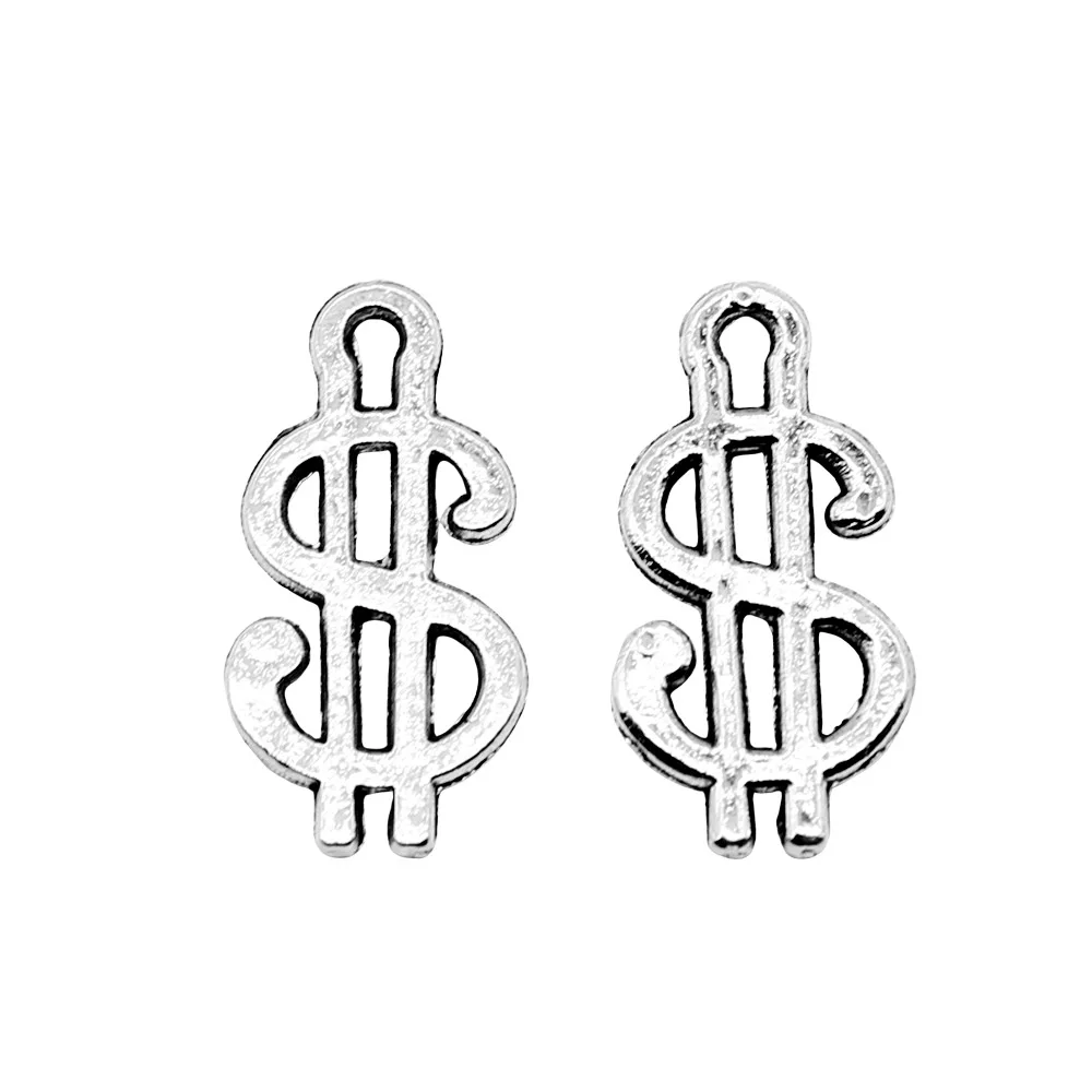 20pcs 9x17mm Charms U$ Dollar Money Sign Pendants Antique Jewelry Making DIY Handmade Craft