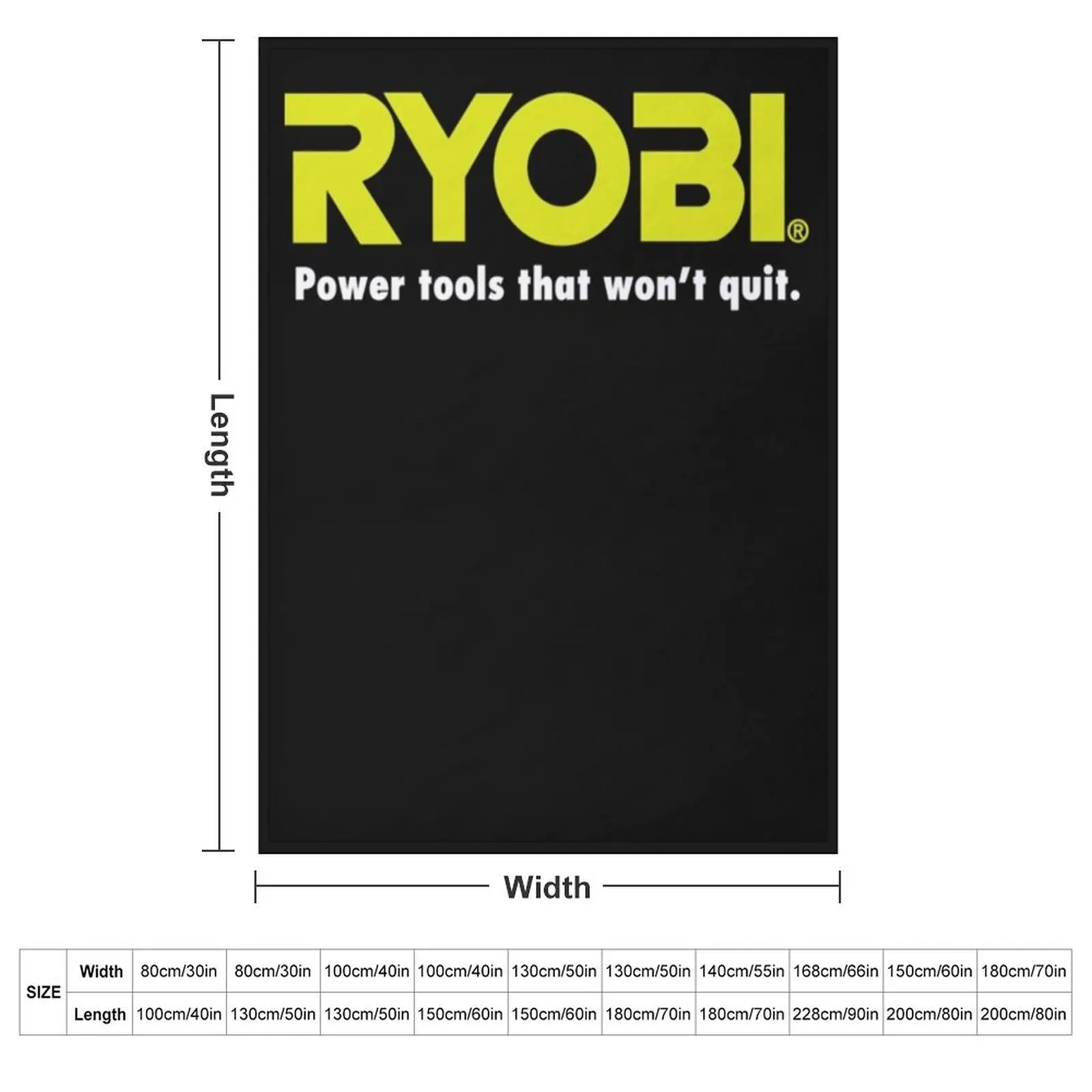 POWER TOOLS RYOBI LOGO Throw Blanket Cute for babies Vintage Bed covers Giant Sofa Moving Blankets
