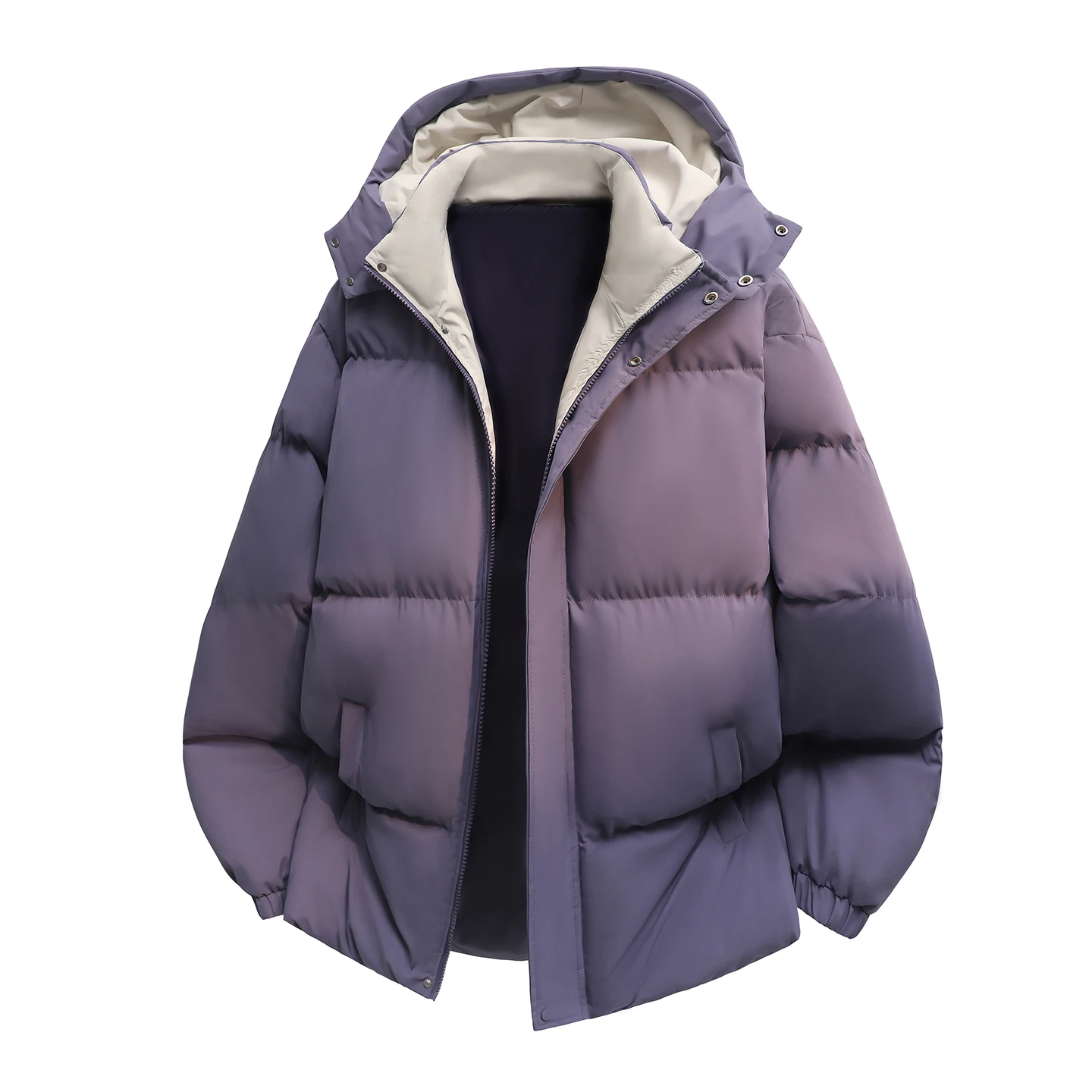 2026 Winter Men's Cotton Jackets couple set Cotton Jacket Youth Winter Coat Edition Trendy Thick  solid color winter jacket