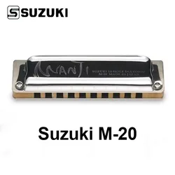 SUZUKI MANJI M-20 10 hole Blues harmonica Diatonic Key Of C
