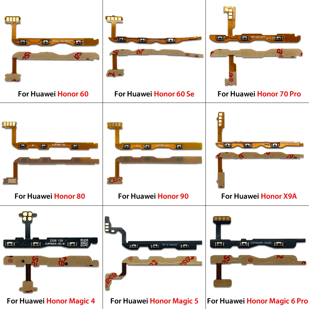 

10Pcs For Huawei Honor 70 80 90 Pro 60 Se Magic 6 Pro 4 5 Lite X9A X9B Power Volume Button Switch Control Key On Off Flex Cable