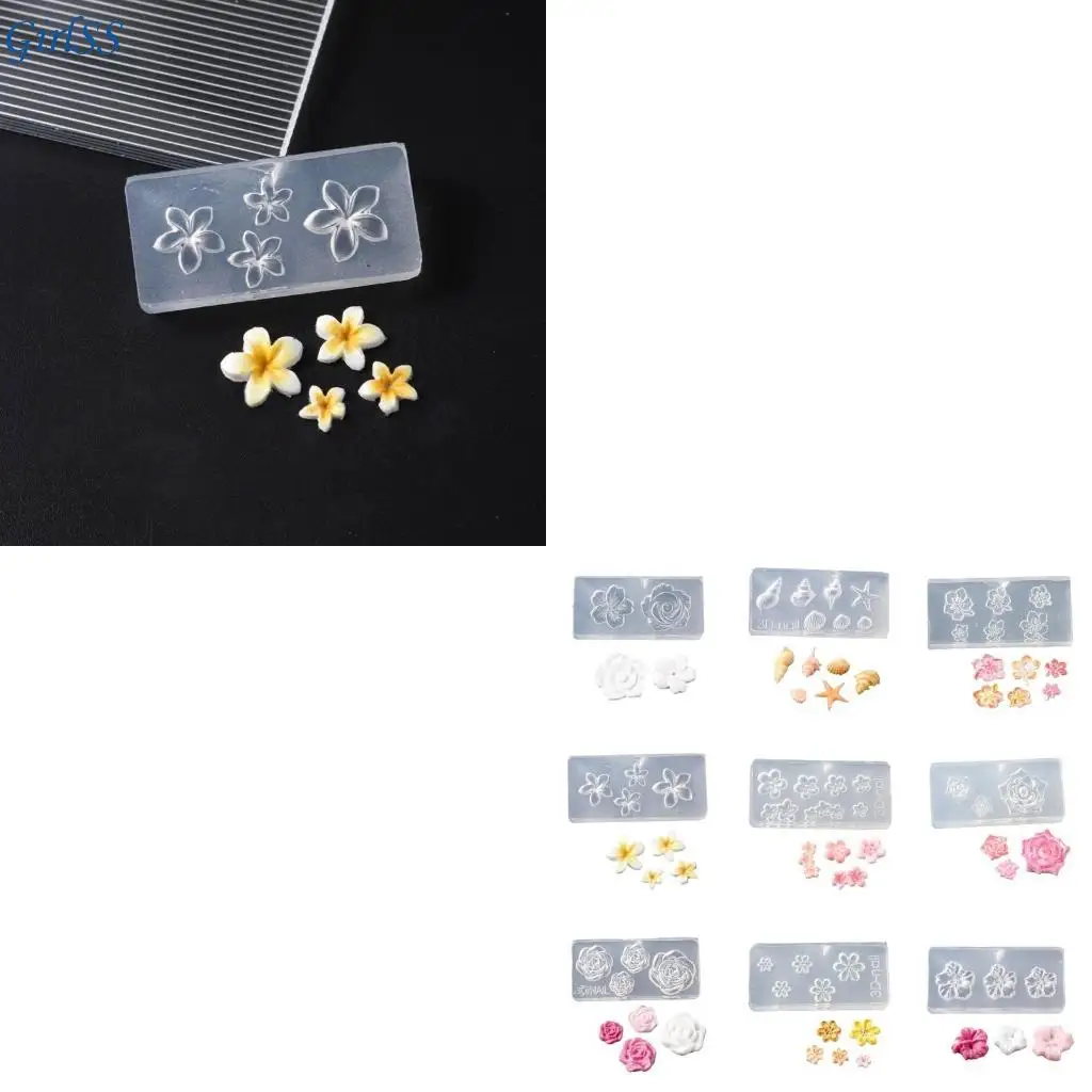 قوالب زهرة الأظافر فن السيليكون قوالب قالب النحت القالب مانيكير أداة T4MB