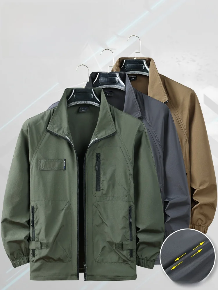 Conjunto Masculino de Verão Leve e Respirável com Secagem Rápida, Elástico, Casual, para Trabalho ao Ar Livre, Confortável e Elástico, com Proteção Laboral