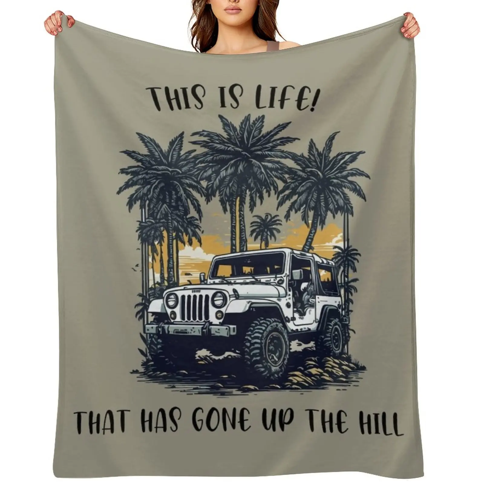 This is life! that has gone up the hill. Throw Blanket Flannels Giant Sofa warm for winter sofa bed Blankets