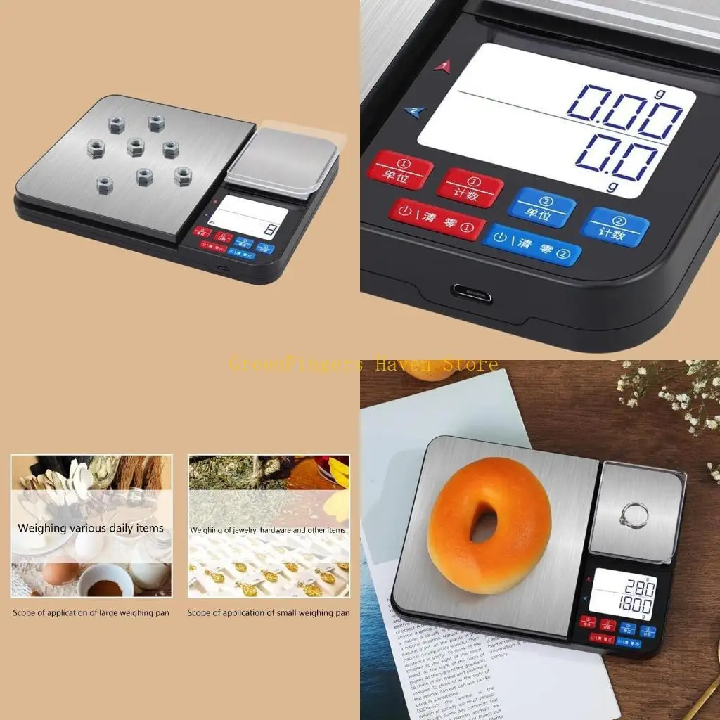 F68D Portable Digital Kitchen & Scale Dual Platform Tare Samrt Counting Function