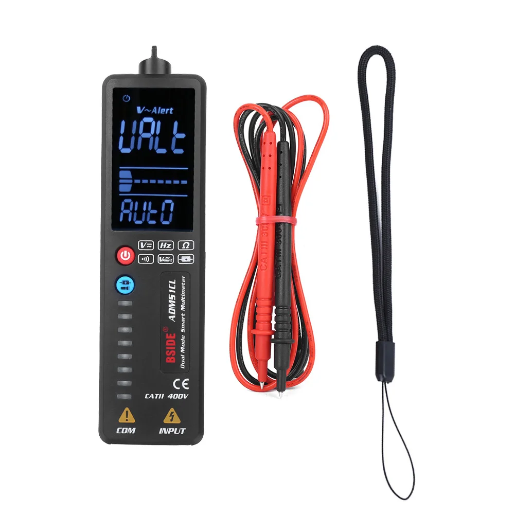 

Digital LCD Multimeter Dual Mode Smart Voltage Detector Matching Flashlight Lighting Function Resistance Frequency Tester Tools