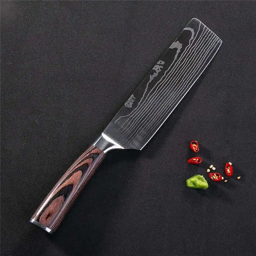 Damascus Kitchen Knives Stainless Steel Boning Knife Butcher Knife Professional Chef Knife Japanese Santoku Slicing Knife