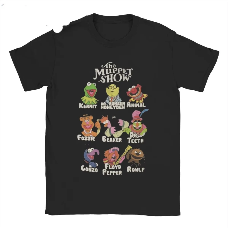 Sesame Street Womens Sesame Men T-Shirt Funny The Muppets Show Casual Pure Cotton Tees Short Sleeve T Shirt O Neck