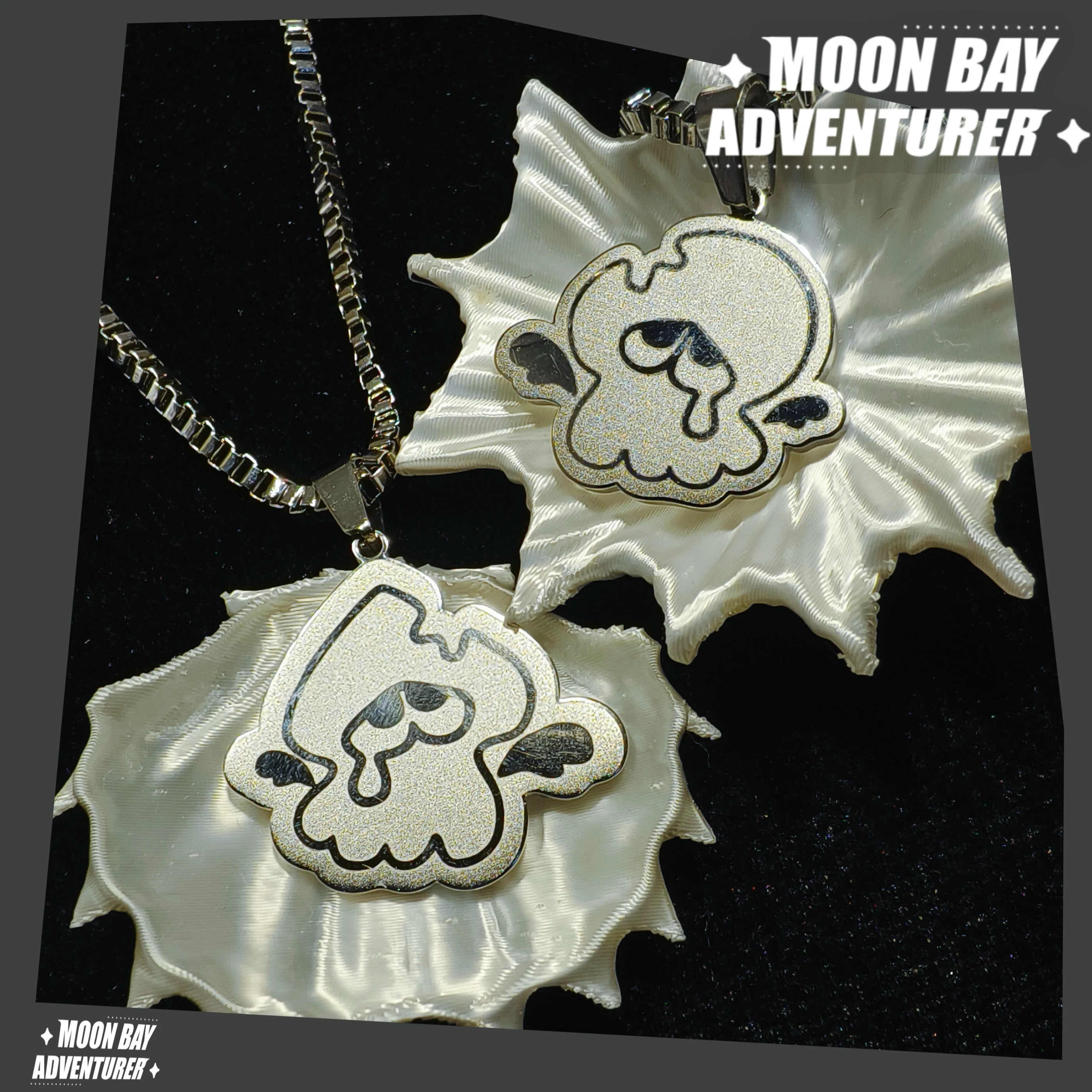 Collar SPLATOON, colgante de Anime con tema de ascensión de calamar y pulpo de acero de titanio, regalo de joyería Splatoon 3, envío gratis