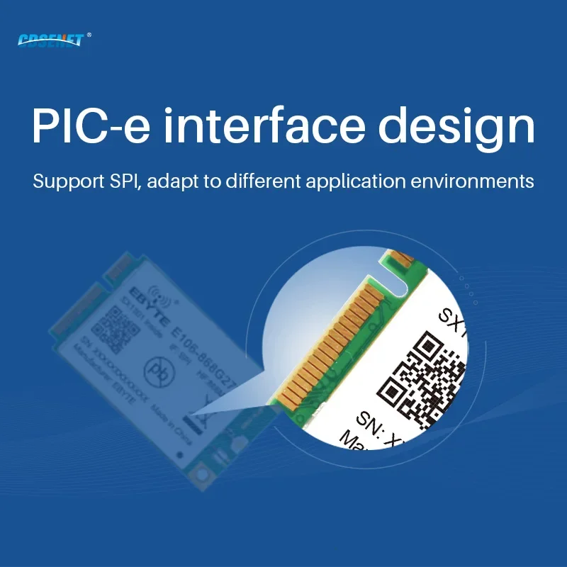 Imagem -05 - Cdsenet-lora Gateway rf Módulo Sx1302 868mhz 27dbm Interface Pci-e Spi Baixo Consumo de Energia Grau Industrial E106868g27p2