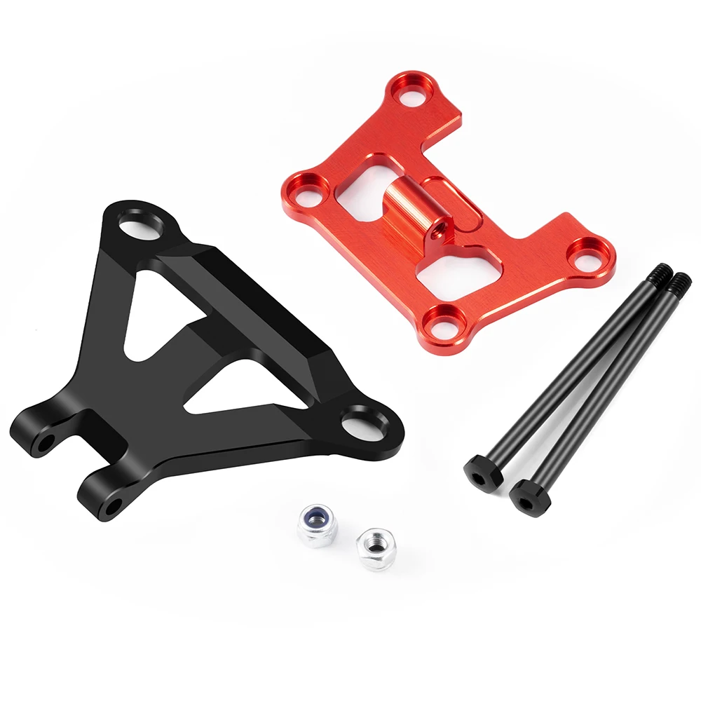 AXSPEED  Aluminum Alloy Strengthen Rear Bulkhead Link Front Bumper Mount for Traxxas 1/16 Mini Maxx 2S RC Car Upgrade Parts