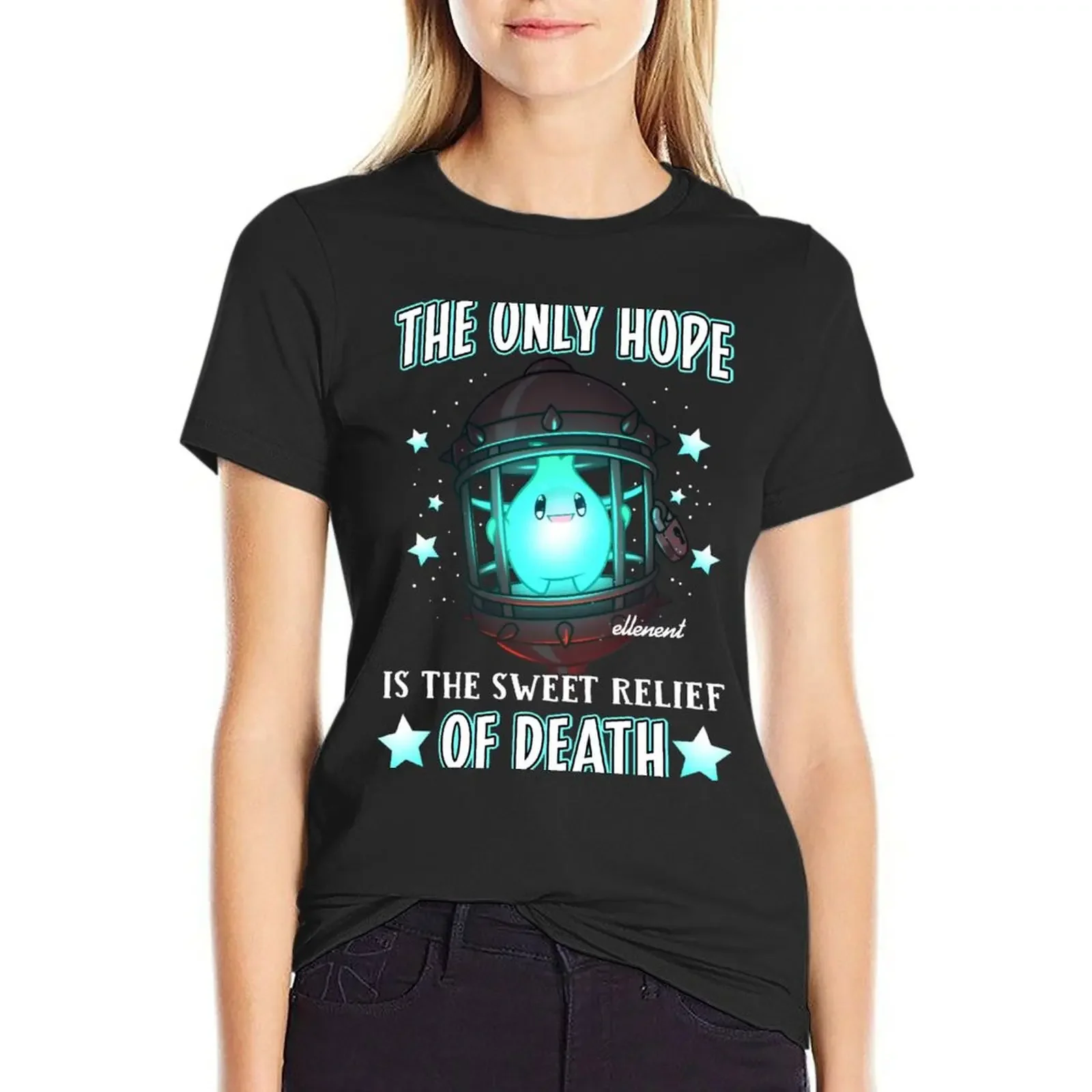 The Only Hope Is The Sweet Relief Of Death T-Shirt hippie clothes graphics korean fashion Aesthetic clothing clothes for Women