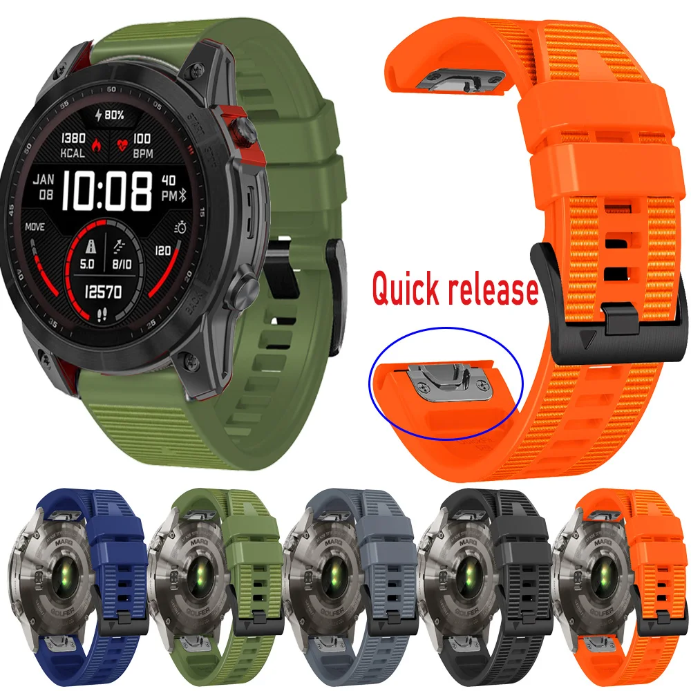 

22 26 мм Canvassilicone для GARMIN FENIX7 7X PRO 6 6X 5X D2 Чарли спуск Mk1 2i Forerunner 745 955 Epix Gen 2 Tactix Bravo GPS