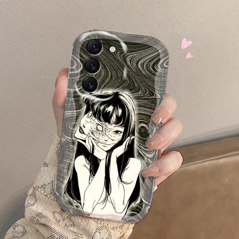 Anime Tomie Kawakami For Samsung S24 S23 S21 S20 Ultra Plus FE A73 A72 A71 A51 A05S A05 5G Wave Oil Cover Phone Case