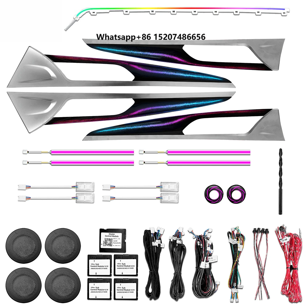 Upgrade 256 Colors Symphony Car Interior Ambient Lighting for G01 G02 2018-2024 Atmosphere Trim Accessories