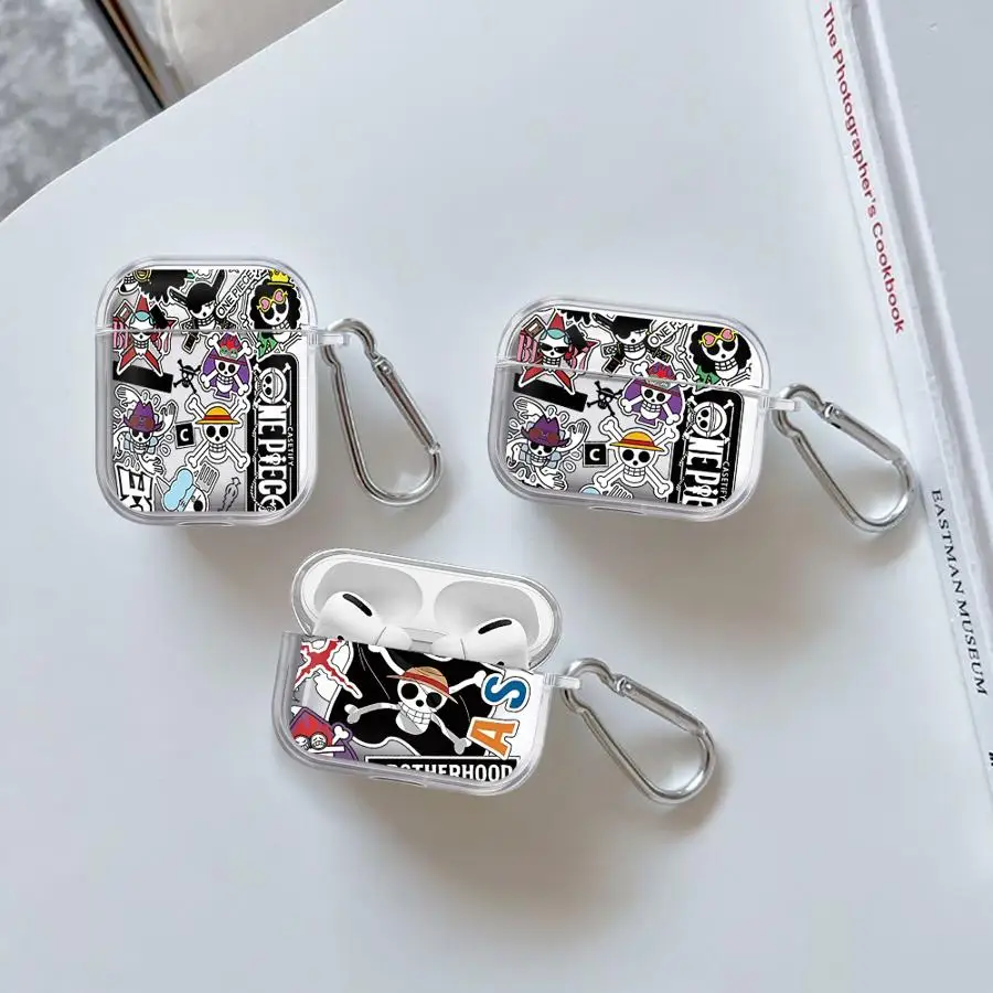

Clear Earphone Cases Cover Case For Airpods Pro2 2 Pro 3 4 Pro3 1 OneS P-ieceS LuffyS Logo