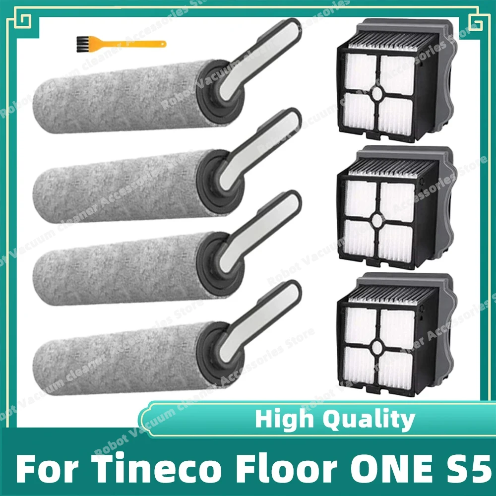 Tineco Floor ONE S5 / S5 Pro 2 / S5 Pro / S5 accesorios azules, cepillo de rodillo y filtro, piezas de lavado en húmedo y seco