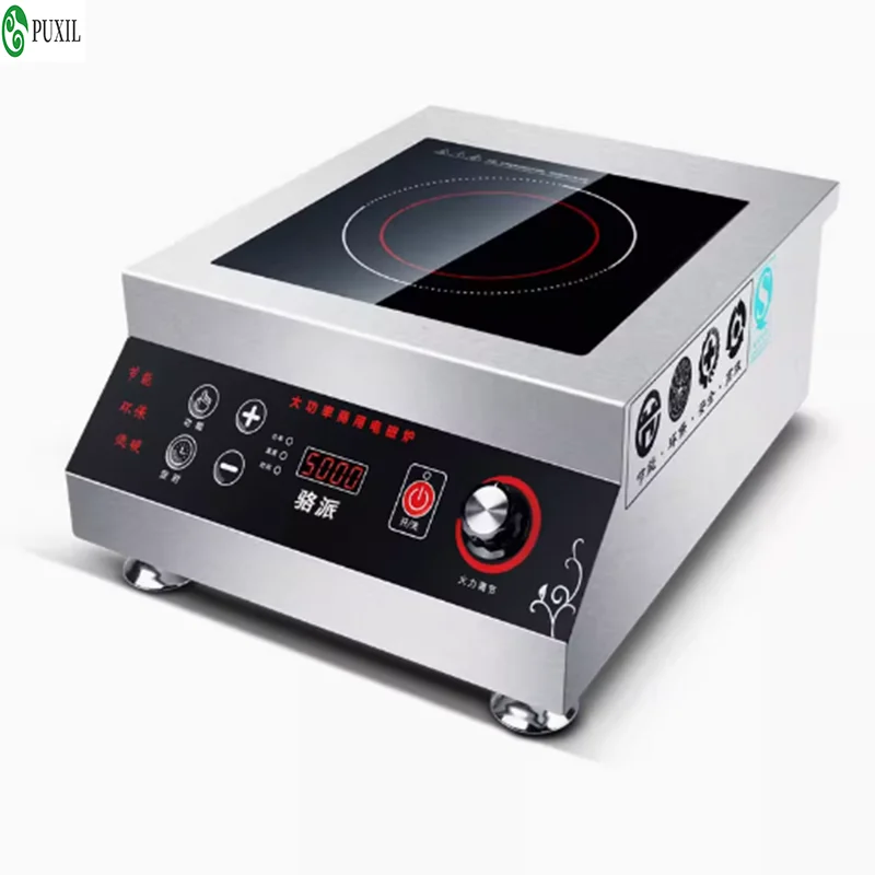 5000W High Power Induction Cooker Desktop Cooktop Stir-Fry Electric Cooker Canteen Appointment Timing Electric Stove