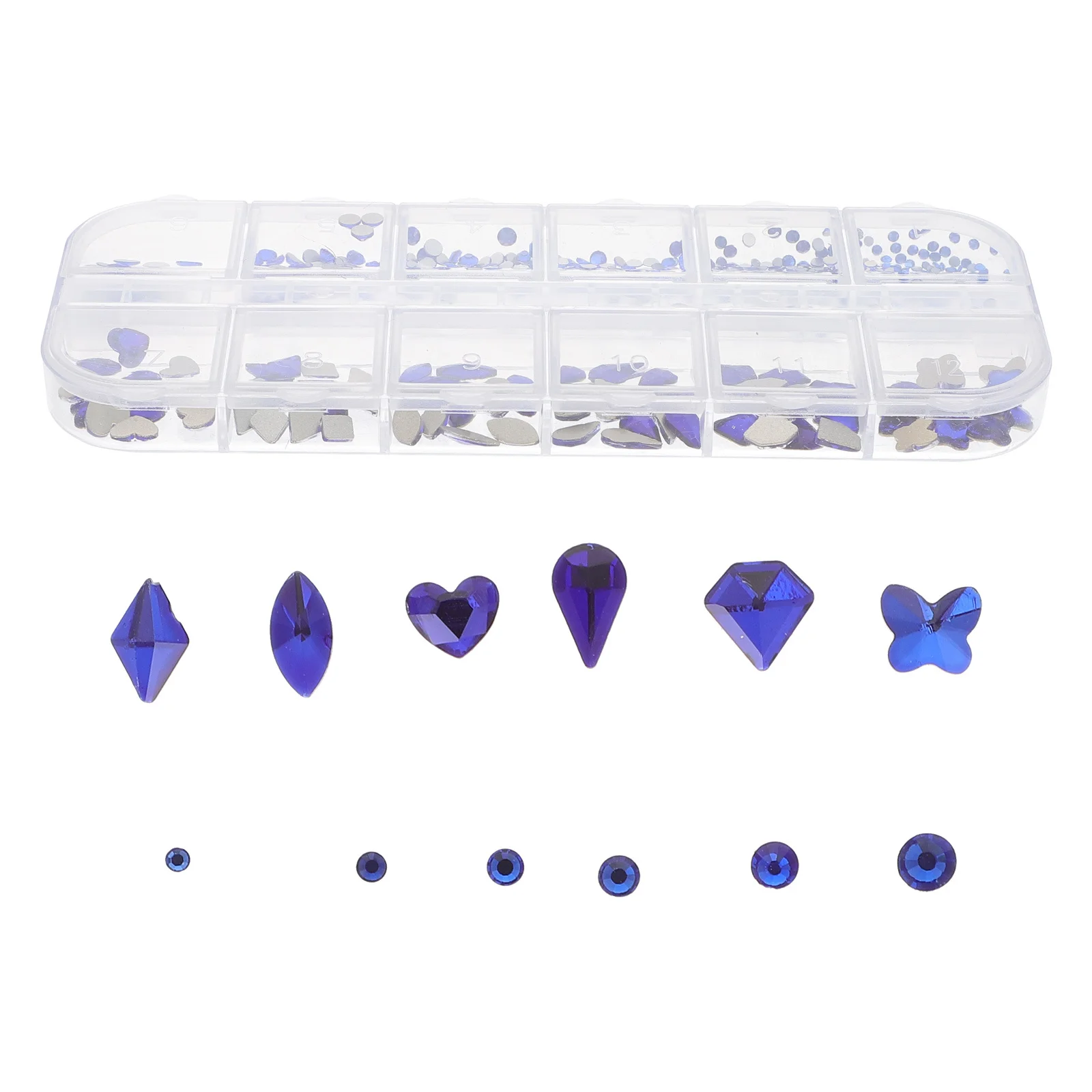 1 boîte de diamants pour ongles en résine, strass décoratifs, breloques pour Nail Art, accessoires de manucure, bijoux brillants pour usage quotidien en fête