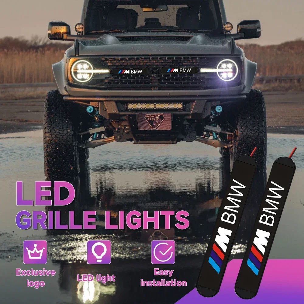 

Car Mid-Net LED light Front Cover Grille For BMW E34 E46 E39 E38 E90 E60 E36 F30 F30 F10 E92 E38 E91 G30 G38 M3 M5