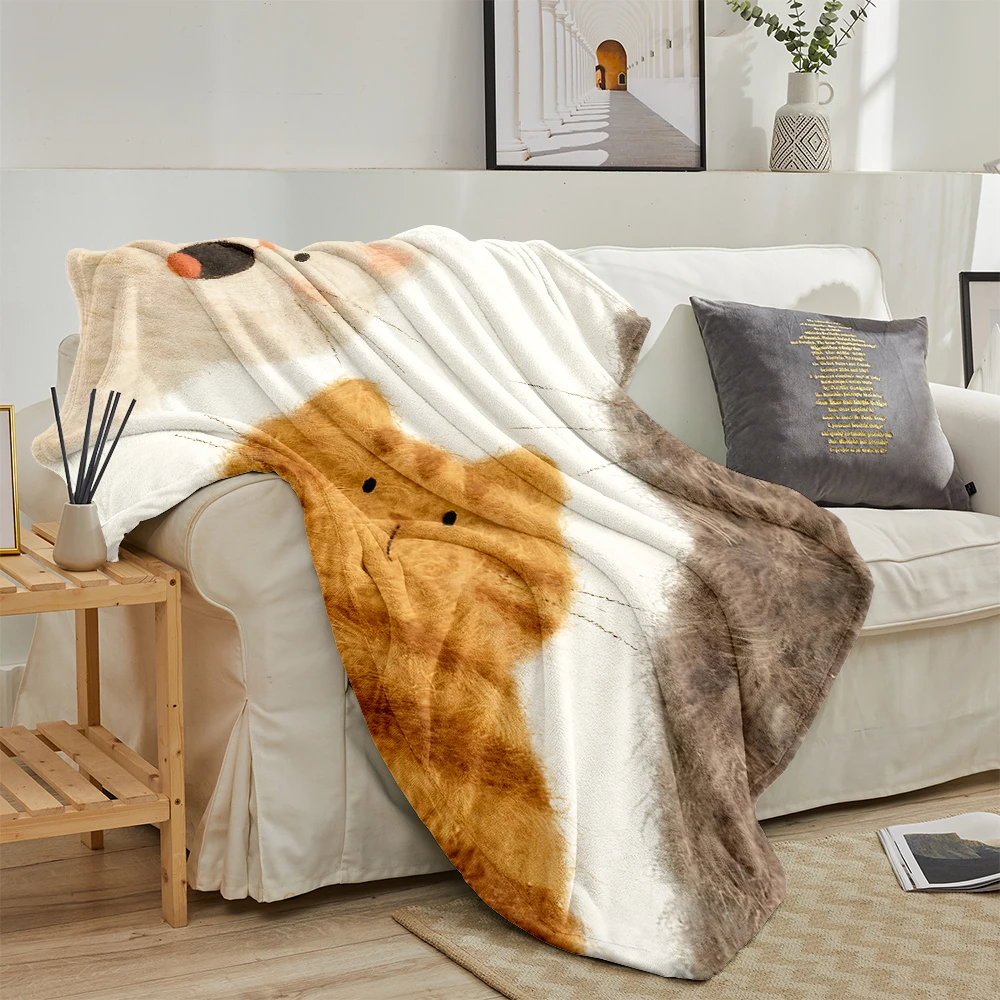 Fluffy Cats Looking Up Flannel Fleece Blanket Soft Cozy Throw Blanket for Couch Bed Sofa Lightweight Plush Bed Blanket