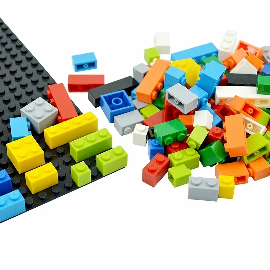 Random Color Set Bulk Thick 130pcs-1950pcs Building Block  Figures Mixed Models Classic Particls Brick  1x1 1x2 1x3 1x4 2x2 Toys