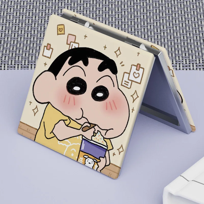 Anime Crayon Shin-Chanss Kawaii Model Figure Mini Mirror Portable Two-Sided Folding Makeup Mirror Girls Lovers Birthday Gifts view 3