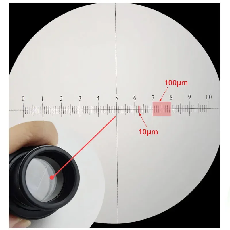 1 Uds. De ocular Binocular de microscopio de campo amplio 16X con retícula, tamaño de montaje de 23,2mm para lente Barlow Binocular de microscopio
