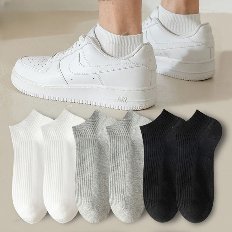 Xiaomi 5 Pairs Pure Cotton 100% Low Cut Men Socks Solid Color Deodorization Breathable Comfortable Summer Casual Soft Men Socks