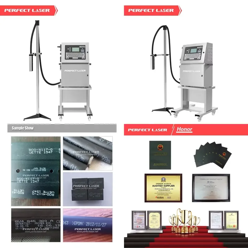 HCY White Inkjet Printer High Speed Automatic for Food Beverage Cable Electronics Packaging Date Batch Number Coding Machine