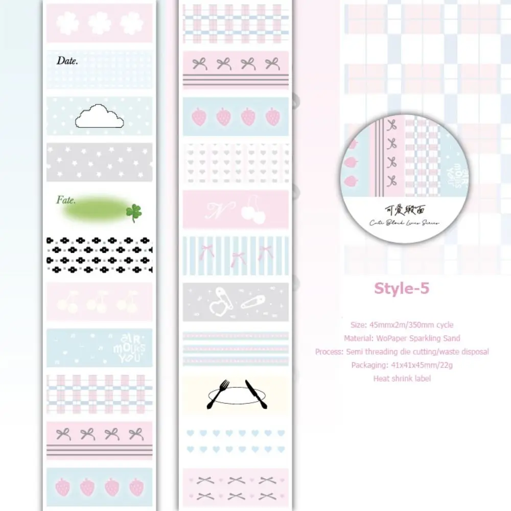 Portable Die-Cut Label Stickers Back Adhesive Handwritten Index Tag Stickers Colorful DIY Decorative Sticker