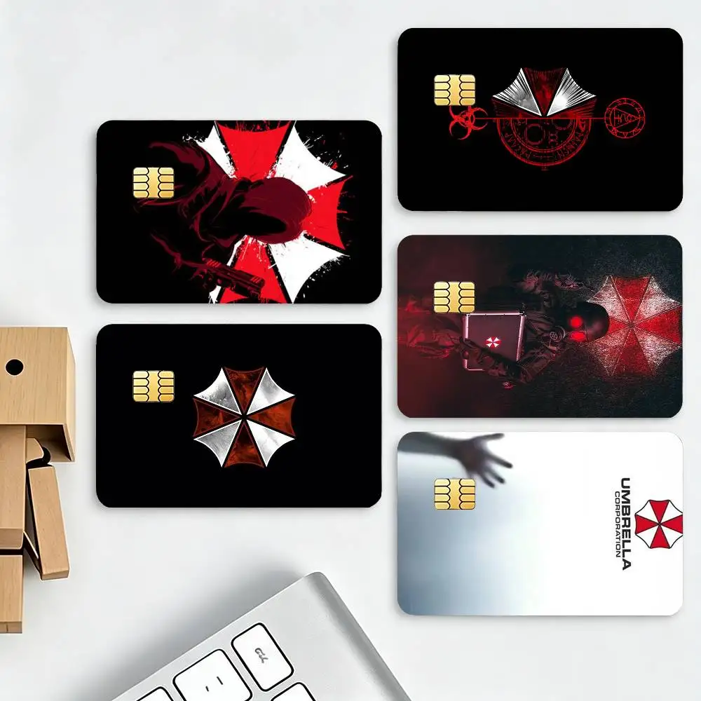Resident Evil Umbrella HD Waterproof Credit Card Stickers Silicone Decals For Chip Game Cards Gift