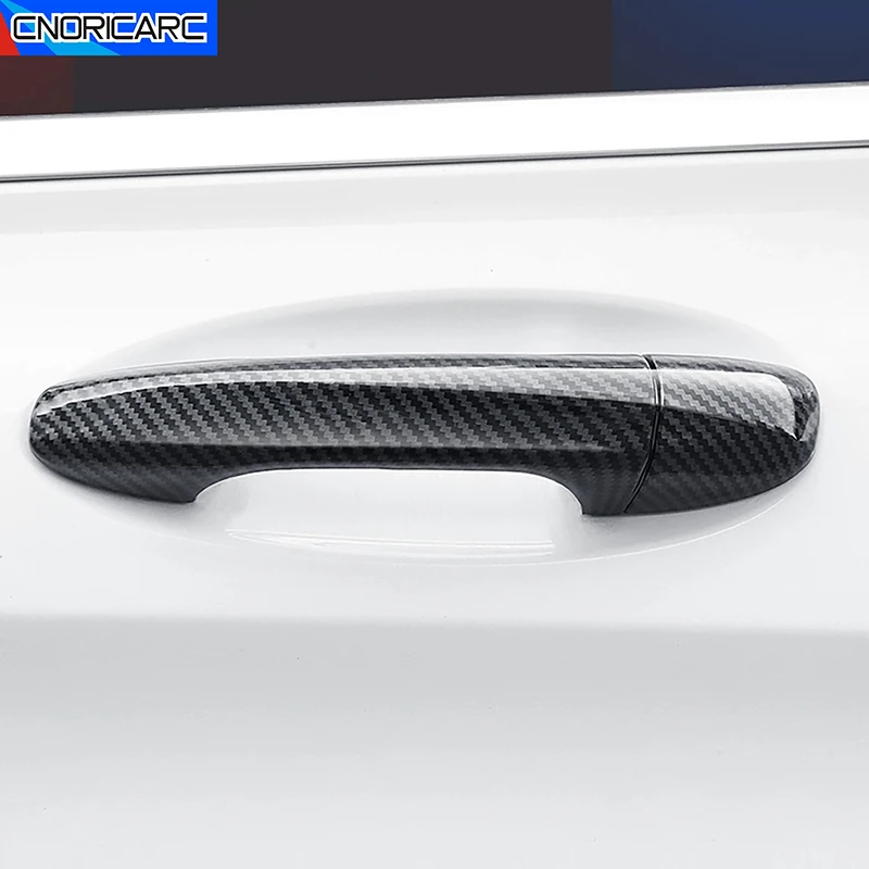 

Exterior Door Handle Cover Carbon Pattern Trim For Mercedes Benz A B C E GLC Class W177 W247 W205 W213 X253 LHD Car Accessories