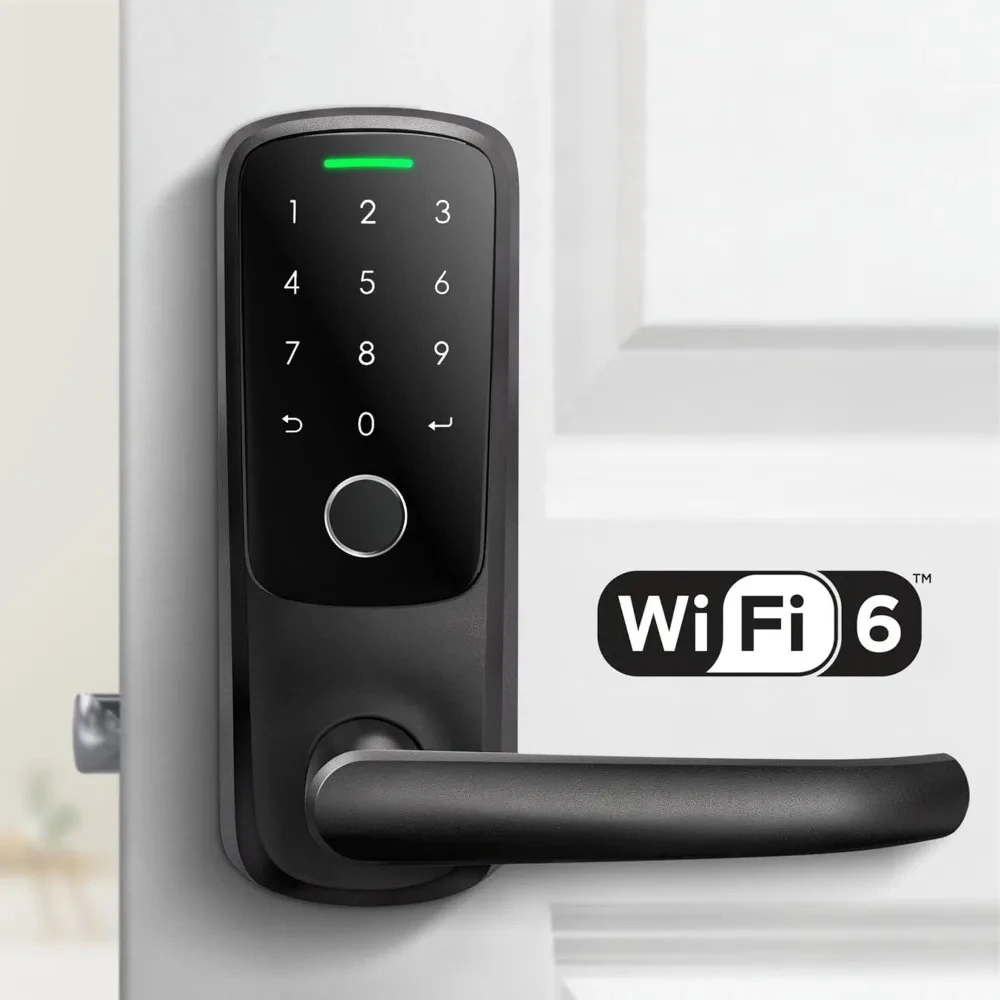 

Latch 5 World's First Built-in Wifi Smart Lock with Fingerprint, 5-in-1 Keyless Entry Door Lock with Touch Digital Keypad