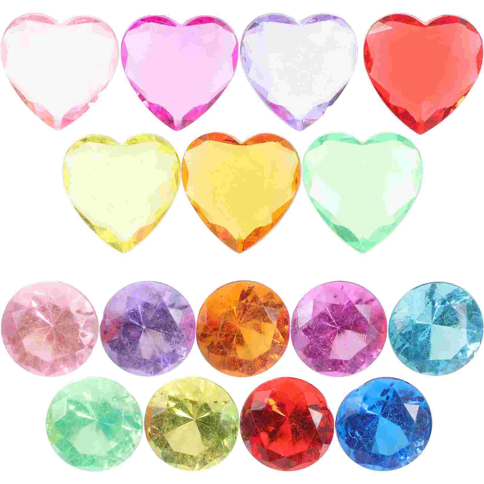 100 Pcs Diamond Decor Stickers Ornaments Crafts Gems for Kids DIY Supplies Acrylic Accessory Jewels Child