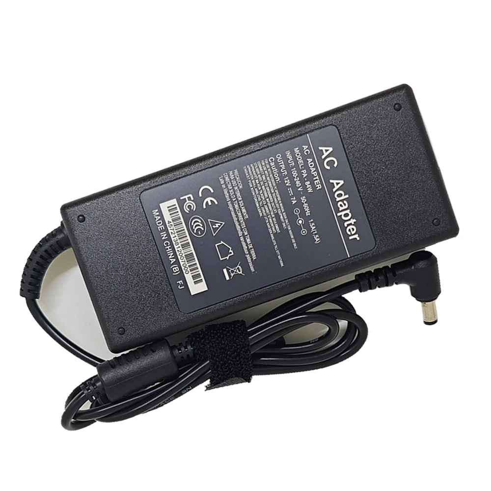 12V 7A 84W 5.5*2.5MM Security System Power Adapter for LED Strip Light CCTV Security System Power Supply