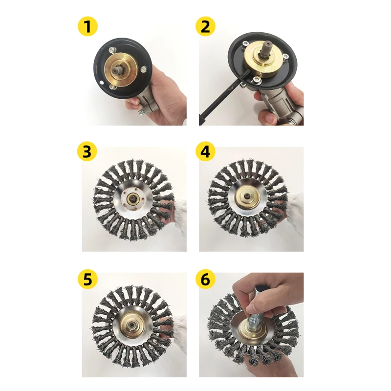 Imagem -05 - Desbrozadora-steel Groove Trimmer Head Cortador de Escova Fio Erva Daninha Lâmina para Jardim Lawnmover Power Tool 8