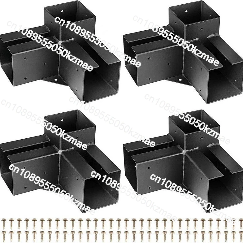 Bestseller Outdoor Pergola Bracket 4 × 4 6 × 6 Corner Bracket, Pergola Bracket, Steel and Wood Combination