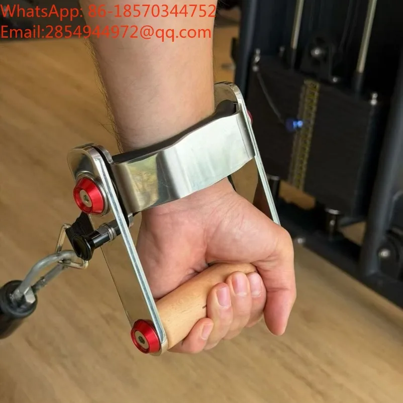 High‑Grade Stainless‑Steel Gym Cable Handle Lat Pulldown Attachment for Shoulder Back Training