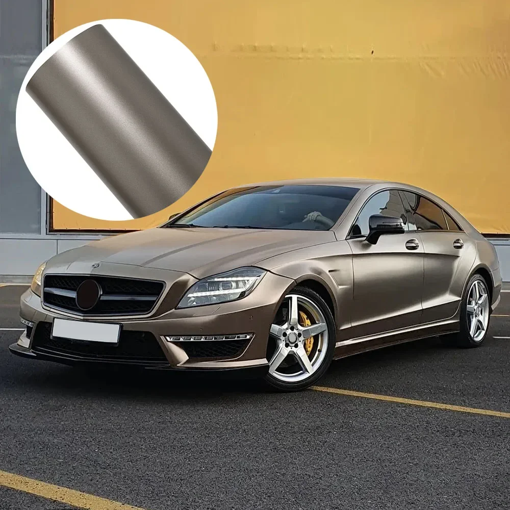 Matte Pearl Grey Car Vinyl Wrap PVC Bubble Free Waterproof Anti Scratch Sticker PET Motorcycle Car Exterior Modification Decal