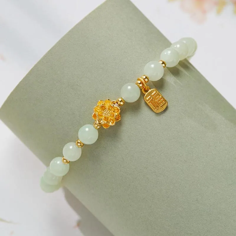 Natural Hetian Jade Bracelet Exquisite Design Perfect Luxury Gift Quality Jewelry Exquisite High-End Fashion Jewelry