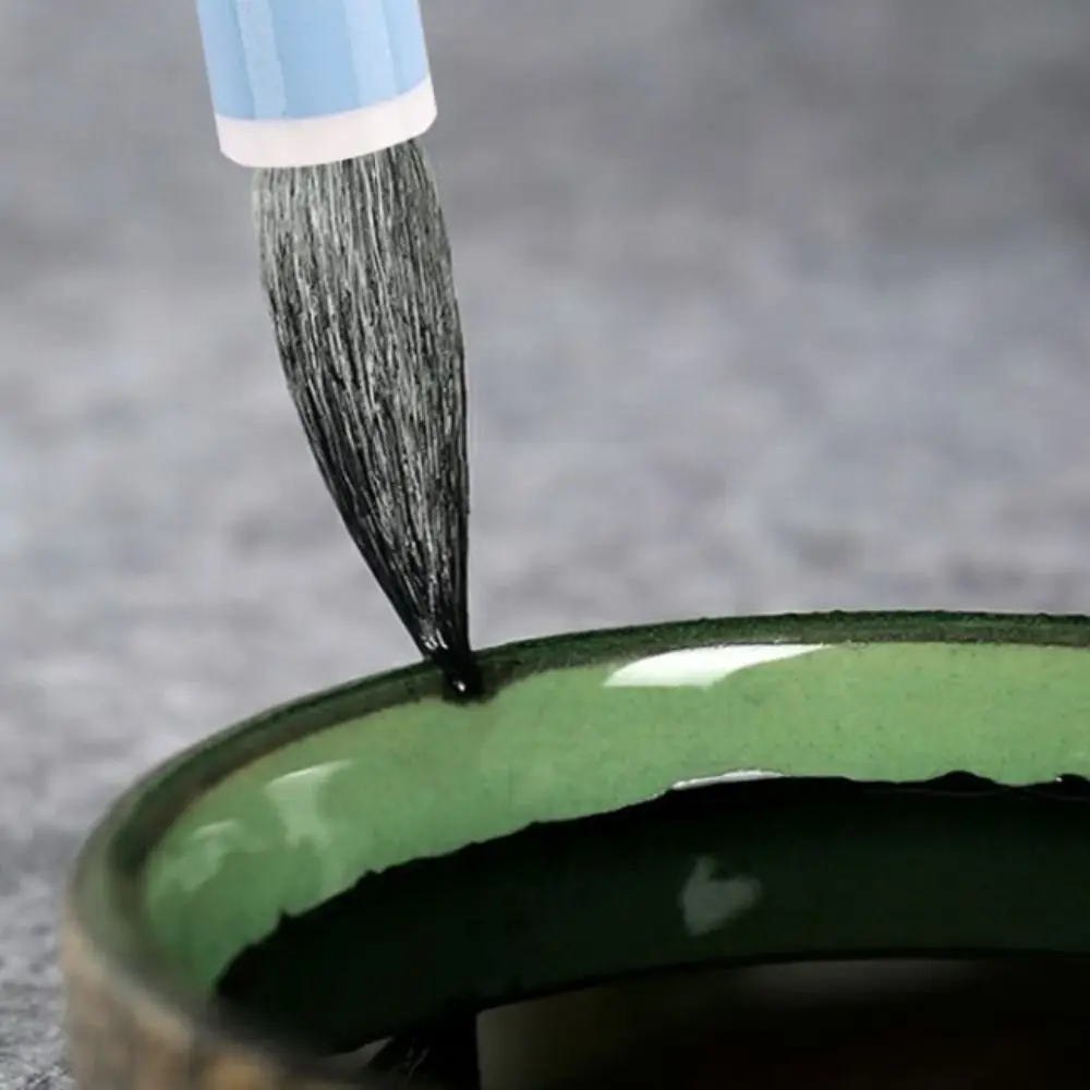 Ancient Oil Watercolor Chinese Calligraphy Brush Oil Painting Wood Scriptures Writing Brush Wolf Hair Art Paint Brush Student