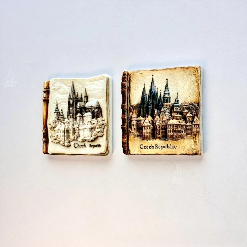 Prague Czech Fridge Magnet - 3D Travel Souvenir Gift Europe Home Decor Creative Magnetic Refrigerator Sticker for Tourists