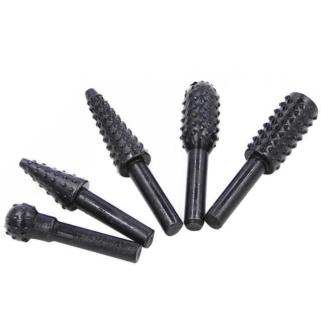 5 szt. Czarna obróbka drewna Wolf Tooth Stick pilnik obrotowy DIY zestaw akcesoriów do szlifowania elektryczna głowica szlifierska narzędzie