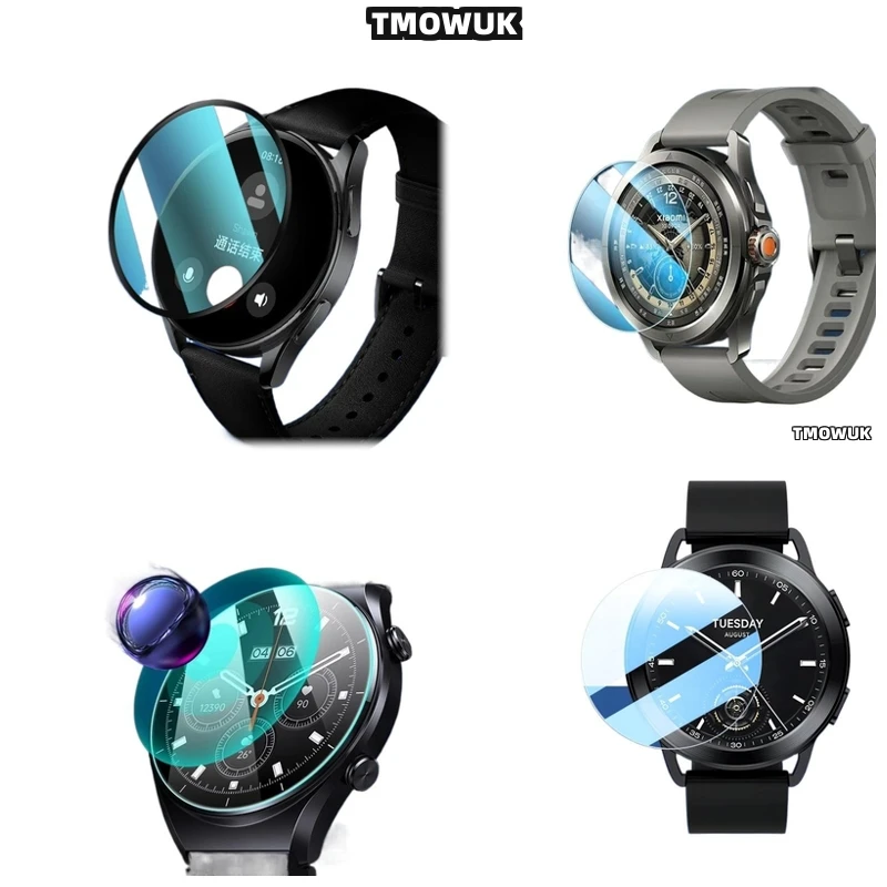 

For Xiaomi Watch S1 S3 Pro S4 Sport No-Residue Tempered Glass Screen Protector Scratch-Resistant 9H Ultra-Thin