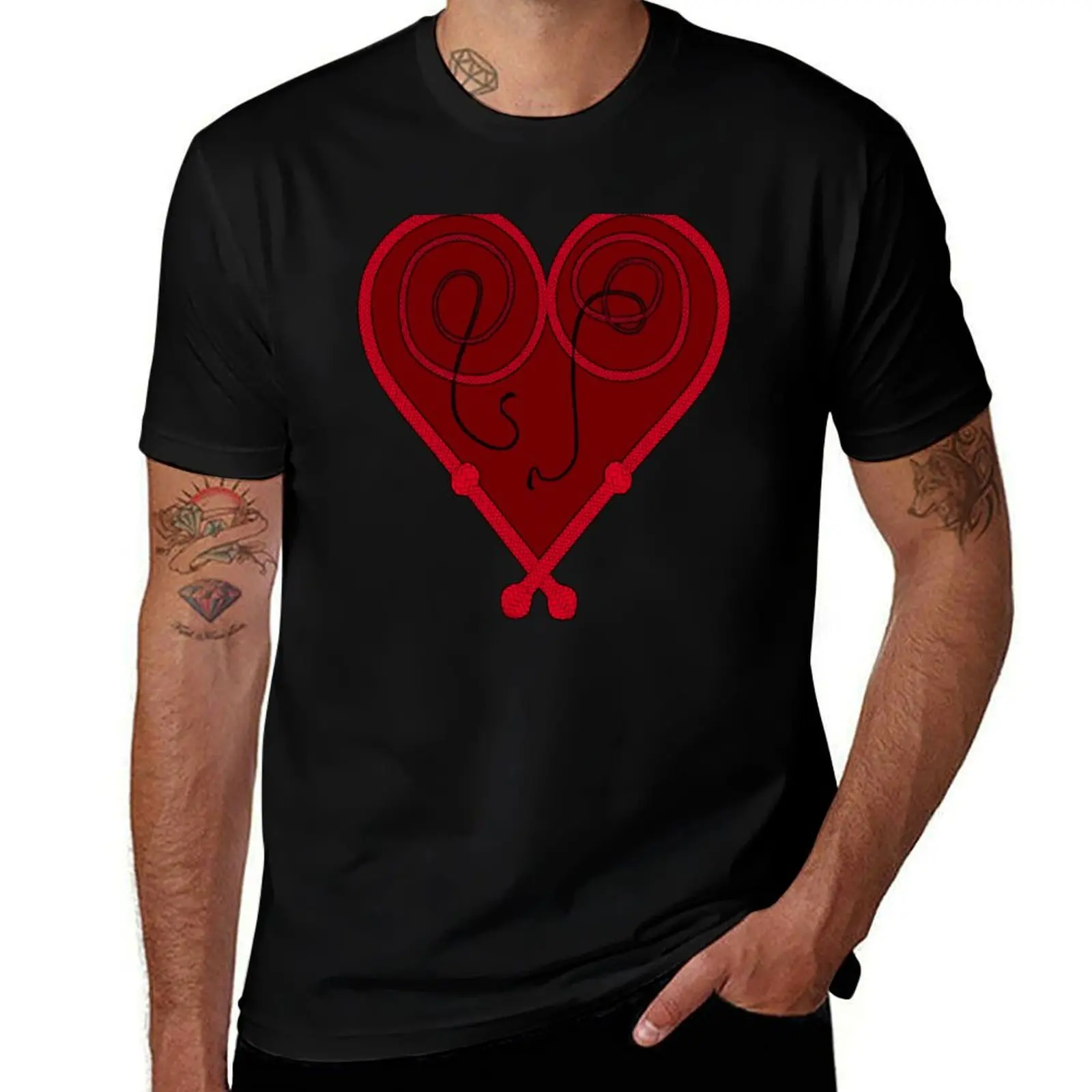 تي شيرت Whips Heart تي شيرت للرجال تي شيرت رجالي من القطن الثقيل تي شيرت برسومات تي شيرت
