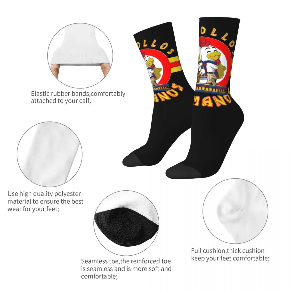 Los Pollos Hermanos Socks Men's Women's Funny Happy Breaking Bad Chicken Socks Harajuku Spring Summer Autumn Winter Socks Gift