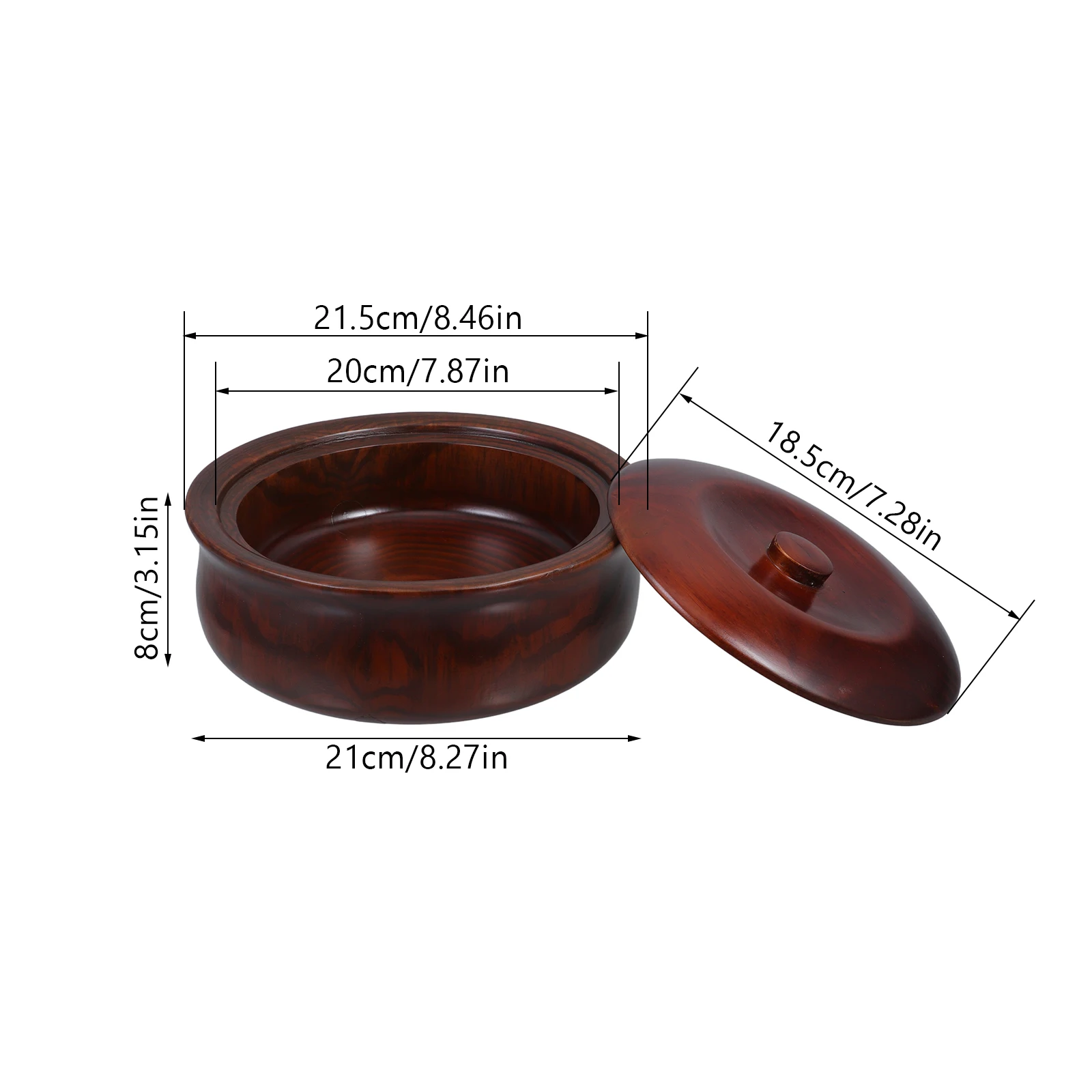 

Wooden Snacks Box With -23X7.5Cm Natural Fruits Bowl For Home Store Kitchen Bar Use Lightweight Retro