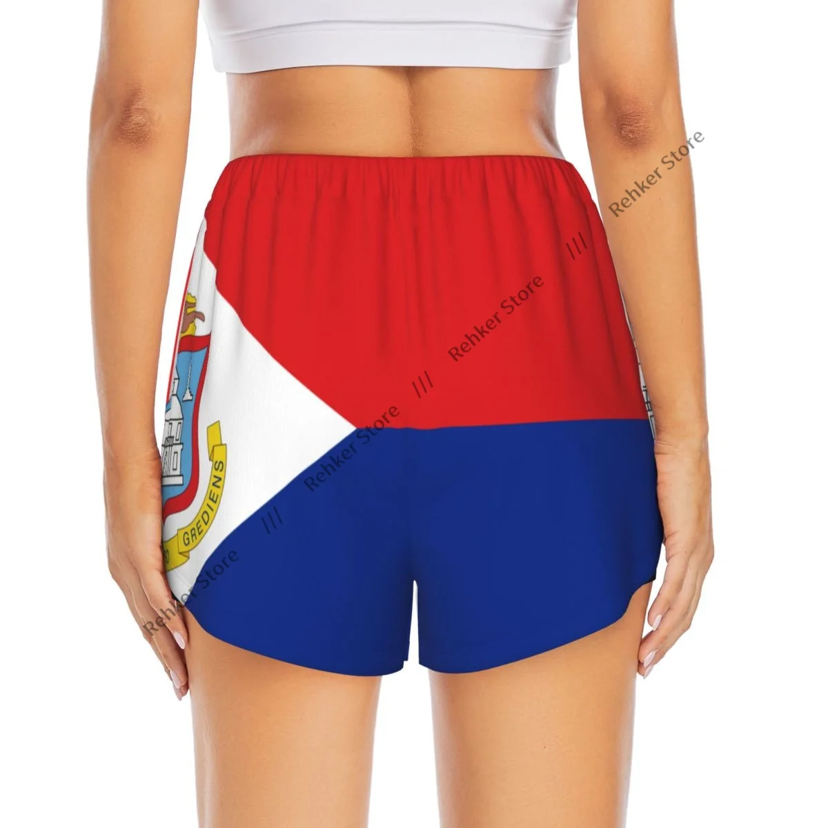 女性ヨガショーツシンテマールテン旗軽量アスレチック速乾性通気性屋外ランニングショーツ